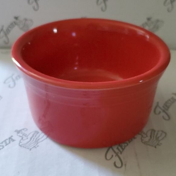 Fiestaware Fiesta CERAMIC Ramekin Small Bowl BAKING Dish Scarlet Red BAKWARE - Picture 5 of 13